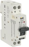 ARMAT Автоматический выключатель дифференциального тока B06S 1P+NP B13 30мА тип AC (18мм) | код AR-B06S-1N-B13C030 | IEK 
